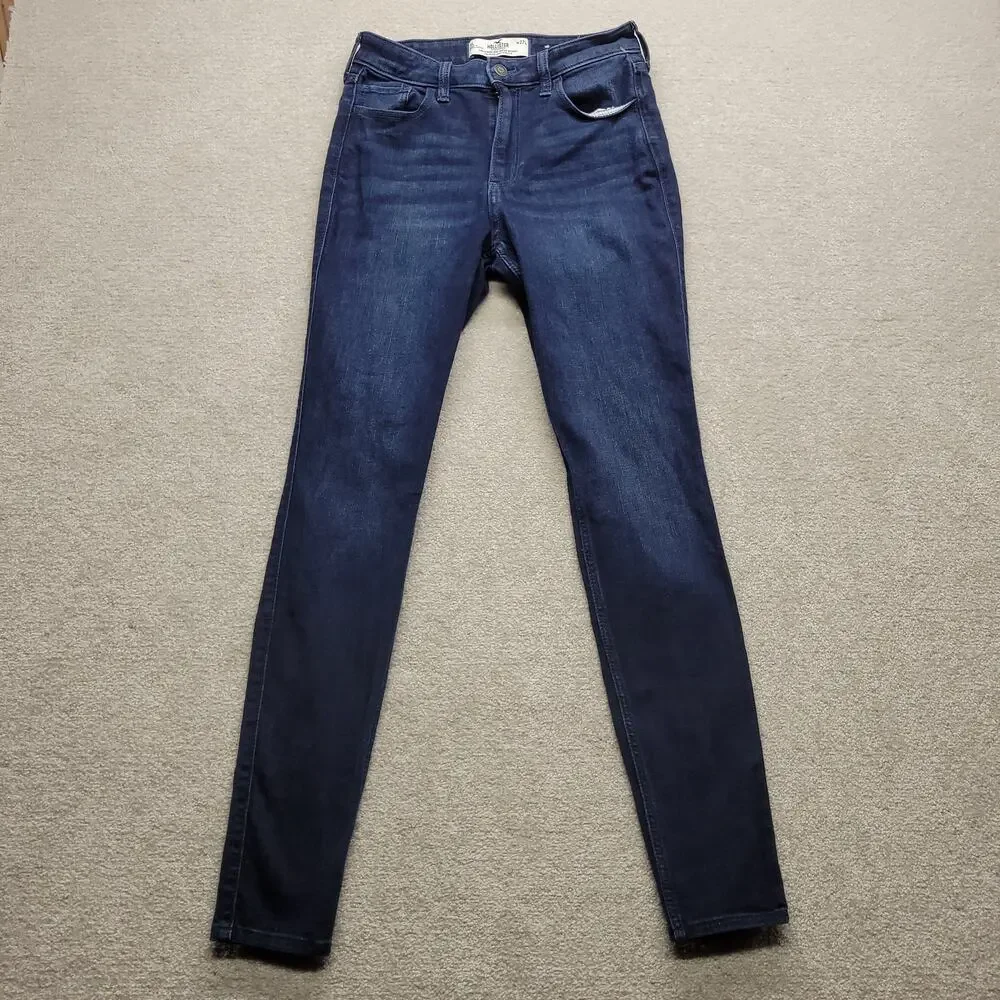 Hollister Curvy High Rise Super Skinny Jeans Womens W27L27 Dark Wash Stretch